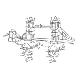 London Bridge Machine Embroidery Design
