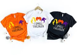 I Smell Children,Sanderson Sister Shirt Pngs,A Bunch Of Hocus Pocus Shirt Png,Hocus Pocus, Funny Halloween Shirt Png,Hal
