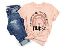 Rainbow Nurse Shirt Png, Nurse Life, Nurse Gift, Nurse Shirt Png, Gift For Nurse, Nurse Week, Registered Nurse Shirt Png