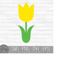 Tulip - Instant Digital Download - svg, png, dxf, and eps files included! Spring, Spring Flower, Tulip Flower