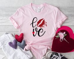 Valentine love Lips Shirt Png,Heart Shirt Png,Love Shirt Png,Leopard Print Shirt Png,Retro Leopard Shirt Png,Leopard Des