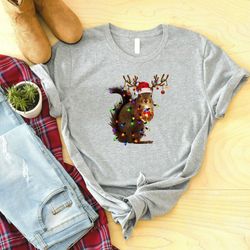 christmas squirrel lights shirt, christmas shirt, funny christmas shirt, christmas gift shirt, christmas gift for her
