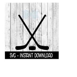 Hockey Sticks SVG, Hockey Sticks And Hockey Puck SVG Files, Instant Download, Cricut Cut Files, Silhouette Cut Files, Download, Print