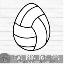 volleyball easter egg - instant digital download - svg, png, dxf, and eps files included!