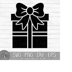 present - instant digital download - svg, png, dxf, and eps files included! gift box, christmas, birthday