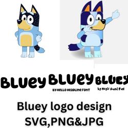 Best Bluey logo template , T-shirt svg design, cap svg design , svg sticker download
