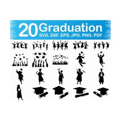 Graduation svg, Graduation clipart, Graduation png files, Graduation cricut, Graduation cap svg, Graduate svg, School svg silhouette svg