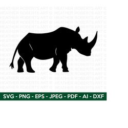 Rhino Svg, Rhinoceros Svg, Rhino Silhouette, Kids Shirt Design svg, Rhino Clipart svg, Cut File Cricut, Silhouette