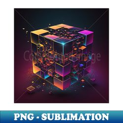 Solving the Enigma a Rubiks Cube Master - Retro PNG Sublimation Digital Download - Spice Up Your Sublimation Projects