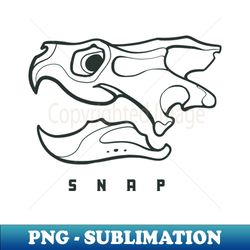 Common snapping turtle skull side view For reptiles lovers line art - Artistic Sublimation Digital File - Boost Your Success with this Inspirational PNG Download