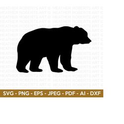 Bear SVG, Bear Silhouette SVG, Papa Bear svg, Mama Bear svg, Family Bear svg, Bear Clipart, Baby Bear Svg, Cut Files for