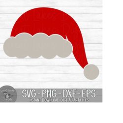 Santa Hat - Instant Digital Download - svg, png, dxf, and eps files included! Christmas, Santa Clause, Santa's Hat