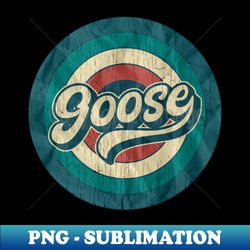 Goose - Retro Circle - Decorative Sublimation PNG File - Spice Up Your Sublimation Projects