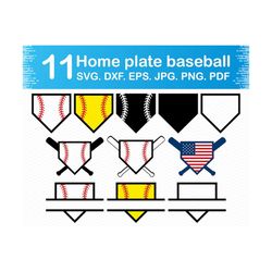 Home plate svg, Baseball svg, Softball svg, Baseball home svg, Baseball bat svg files for cricut, Sports svg silhouette svg, Baseball png