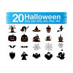 Halloween svg bundle, Halloween clipart, Pumpkin svg, Ghost svg, Halloween png, Halloween svg files for cricut, Halloween shirt svg