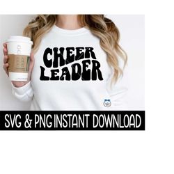 Cheerleader SVG, Cheerleader PNG, Tote Bag SvG, Cheer Leader Wavy Letter SVG, Instant Download, Cricut Cut Files, Silhouette Cut File, Print