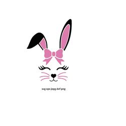 Easter bunny face svg, cute bunny svg, rabbit svg, bunny t-shirt jpeg, Bunny face svg, Cute Bunny Face Svg, Bunny Clip A