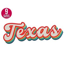Texas embroidery design, Retro, Country, Vintage, Machine embroidery pattern, Instant Download