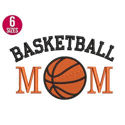 basketball mom embroidery design, mom gift, machine embroidery file