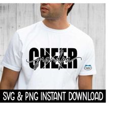 Cheer Grandpa SVG, Cheerleader Tee Shirt SvG, Cheer SVG, Instant Download, Cricut Cut Files, Silhouette Cut File, Print