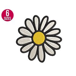 Mini Daisy flower embroidery design, Machine embroidery file, Instant Download
