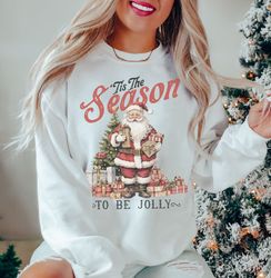 Tis The Season To Be Jolly SweaT-Shirt Png, Winter Holiday SweaT-Shirt Png, Christmas SweaT-Shirt Png,   Christmas, Sant