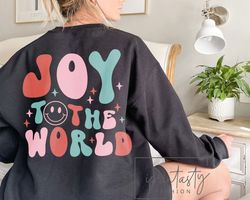 two sided joy to the world SweaT-Shirt Png, cute chritmas SweaT-Shirt Png, smiley face Christmas SweaT-Shirt Png,   Chri