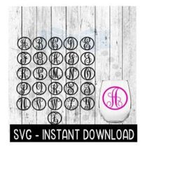 Fancy Monogram Alphabet SVG, Monogram Font SVG, Monogram Frame SVG Files, Instant Download, Cricut Cut Files, Silhouette Cut Files, Download
