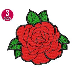 rose embroidery design, machine embroidery file, machine embroidery pattern, instant download