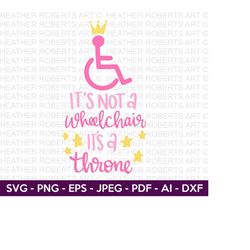 It's Not a Wheelchair It's a Throne Svg, Wheelchair Svg, Handicap Svg, Disability Svg, Special Mobility Svg, Cut files for Cricut,Silhouette