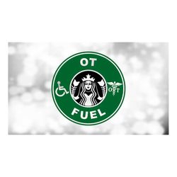 Medical Clipart: Black and Green 'OT Fuel' for Occupational Therapist or Therapy Coffee Shop Logo Spoof - Digital Downlo