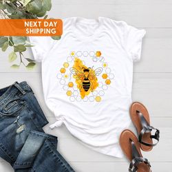 Bee T-Shirt PNG, Nature Tee, Vegan TShirt PNG, Bumblebee Trendy Shirt PNG, Bee Botanical Shirt PNG, Gift For Her, Summer