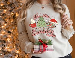Winter Tis The Season SweatShirt Png, Christmas SweatShirt Png, Cute Christmas Shirt Png, Christmas Tree SweatShirt Png,
