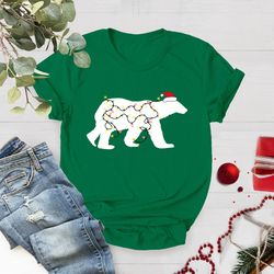 Christmas Polar Bear Lights Shirt PNG, Christmas Family Tee, Christmas Shirt PNG, Funny Christmas Shirt PNG, Christmas G