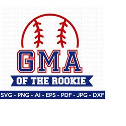 Custom Order | GMA of the Rookie | Baseball Birthday SVG, Birthday SVG, Family Birthday Shirt svg, Rookie of the Year ,Cut files Cricut