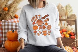 All About Fall Doodles Shirt Png, Cute Fall Tee, Cozy Thanksgiving, Family Thanksgiving Shirt Png, Fall Lover TShirt Png