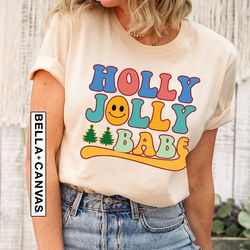 Family Matching Holly Jolly Babe Shirt PNG, Merry Christmas TShirt PNG For Family, Toddler Women Men Youth Xmas Shirt PN