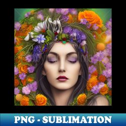 Crown of Flowers - Instant Sublimation Digital Download - Spice Up Your Sublimation Projects