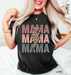 Retro Vintage Mama Shirt, Leopard Mama Shirt, Mom Life Shirt,Girl Mama Shirt, Motherhood Shirt, Cute Mom Shirt, Mothers