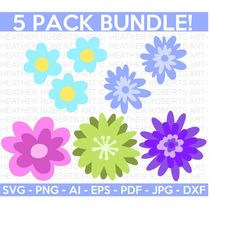 Flowers SVG Bundle, Flowers Svg, Spring Svg, Floral SVG, Flowers Clipart, Spring Art, Cut file for Cricut, Silhouette