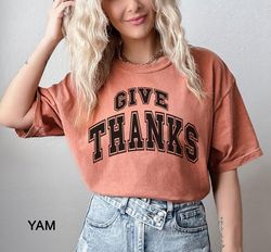 Comfort Colors, Give Thanks Shirt Png, Thankful Shirt Png, Fall Shirt Png, Cute Fall Shirt Png, Thanksgiving Gift,Family
