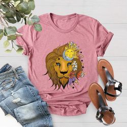 Lion Flower Shirt PNG, Cute Shirt PNGs for Women, Lion Lover Shirt PNG, Animal Shirt PNGs, Animal Lover, Graphic Tees, F