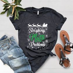 Math Teacher Christmas Shirt PNG, Sleighing Math Problem Shirt PNG, Math Christmas Tree Shirt PNG, Xmas Gift for Math Te