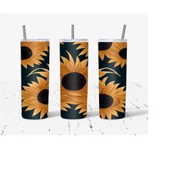 20 oz skinny tumbler wrap, sunflower wrap, floral tumbler wrap, straight template, tapered, sublimation graphics, digital download