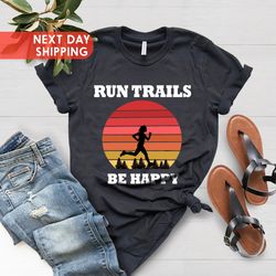 Retro Trail Running Shirt PNG, Trail Running Gift Woman, Retro Sport Shirt PNG, Sports Gift Shirt PNG, Fitness Running M