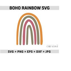 Boho rainbow svg, cute rainbow svg, boho rainbow clipart,rainbow layered svg,rainbow svg, hand drawn rainbow, rainbow clipart, boho stickers