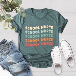 school nurse t-shirt png, nurse appreciation gift, school nurse gift, xmas gift for nurse, registered nurse shirt png, n