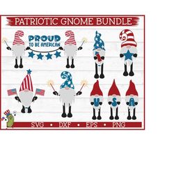 Patriotic Gnomes SVG Bundle, dxf, eps, png, Patriotic svg, July 4th Gnome svg, Gnome svg, Silhouette Cameo svg, Cricut s