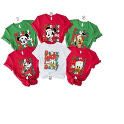 Christmas Disney Characters Shirt , Family Christmas Matching Shirt , Christmas 2023 Family Tee , Mickey Minnie , Christ