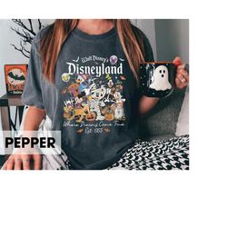 Vintage Disneyland Halloween Trick Or Treat Comfort Colors Shirt, Disney Mickey & Friends Halloween, Retro Disneyland Ha